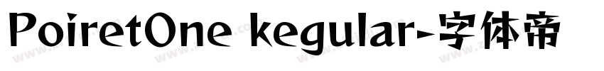 PoiretOne kegular字体转换